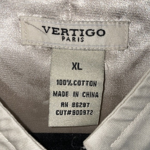 Vertigo Paris Womens Cropped Blazer Jacket Size XL Tan Creme  Button Front Lined - Picture 4 of 10